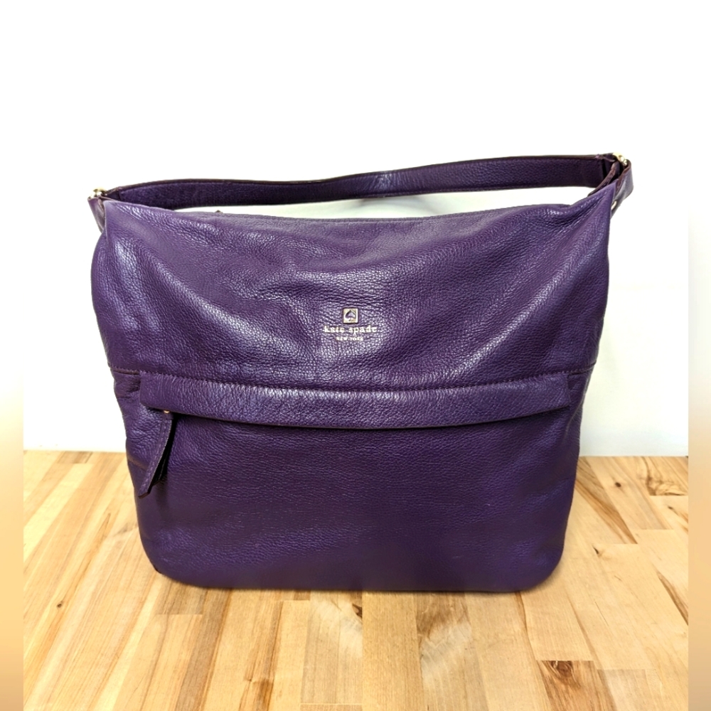 Kate Spade Eggplant Large Starla Shoulder Handbag Tote